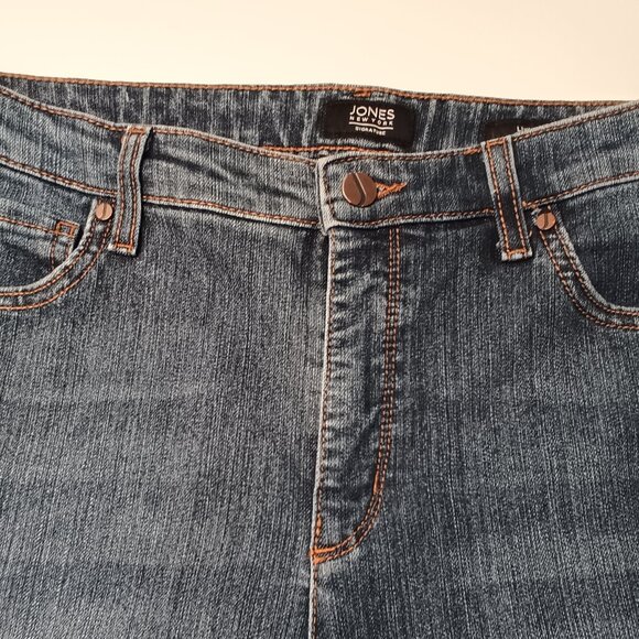Jones New York Jeans Size 12 Lexington Ankle High Rise Tapered Leg Medium Wash - Picture 4 of 10